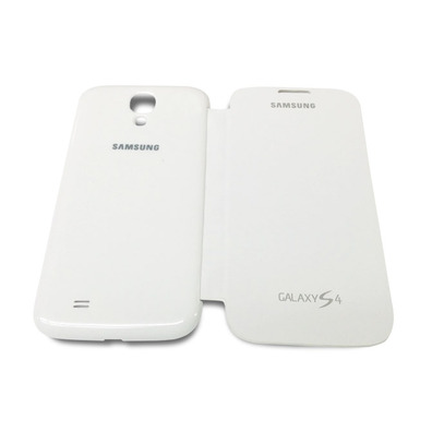 Flip Cover Case for Samsung Galaxy S4 Blanc