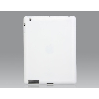 Simple Design Rubber Open-face Case - iPad 4 (White)