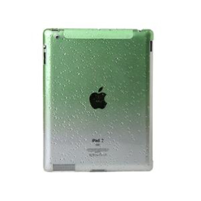 Durable Plastic Drop Design iPad 2 Open-face Case (Green)