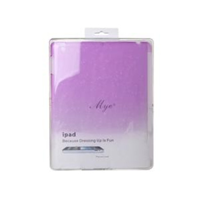 Durable Plastic Drop Design iPad 2 Open-face Case (Purple)