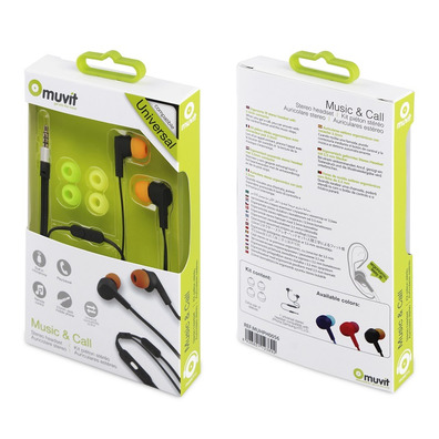 Stereo Earphones for Tablets/Smartphones Muvit Orange