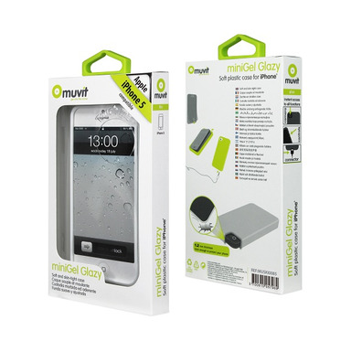 Soft skin for iPhone 5 Muvit Blanc