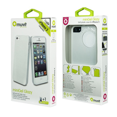 Soft skin for iPhone 5 Muvit Blanc