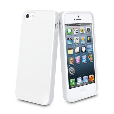 Soft skin for iPhone 5 Muvit Blanc