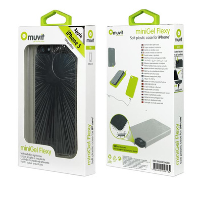 Housse Minigel Wave Transparent pour iPhone 5 Muvit
