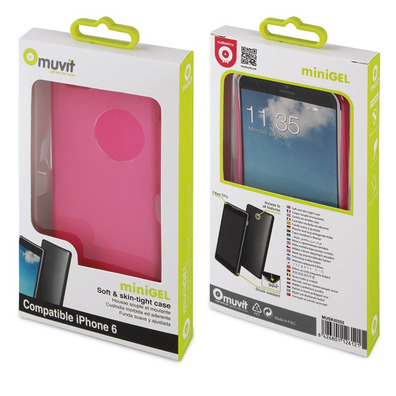 Soft skin-tight case for iPhone 6 Muvit Pink