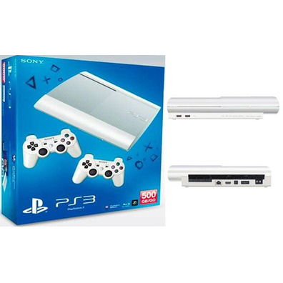 Console PS3 Slim 500 Go (Blanche) + 2 Dualshock 3