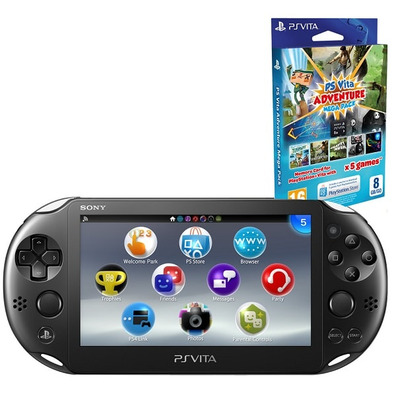 PSVita 2000 (Wifi) + Adventure Mega Pack + Mémoire 8Gb