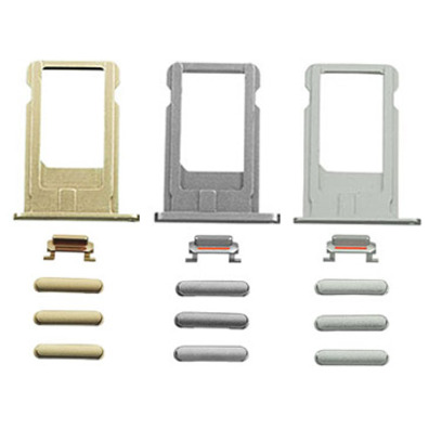 SIM Card Tray and Side Buttons Set for iPhone 6 Plus Argent