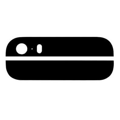 Top Bottom Glass for iphone 5S Noire