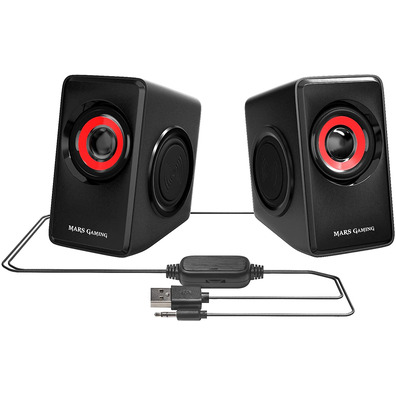 Haut-parleurs Mars Gaming MS1 10W 2.0 Rouge