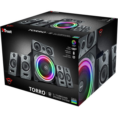 Altavoces Trust Gaming GXT 698 Torro RGB-Illuminated 180W 5.1