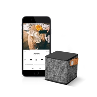 Haut-parleur Bluetooth Rockbox Cube Fabric Edition Béton frais \\'n Rebel