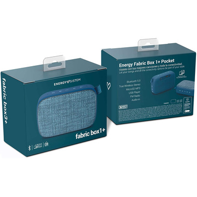 Altavoz Portátil Energy Sistem Fabric Box 1 + Blueberry BT5.0