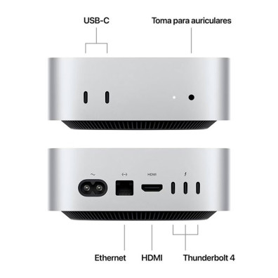 Apple Mac Mini M4 RAM 16 Go 256 Go SSD Argent