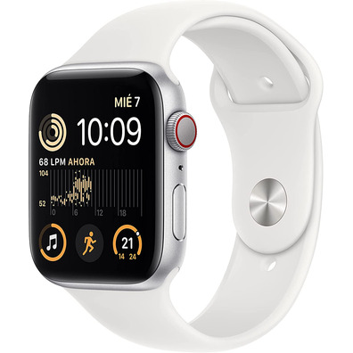 Apple Watch SE 2ª Gen GPS/Cell 44mm Aluminio Plata / Correa Blanca