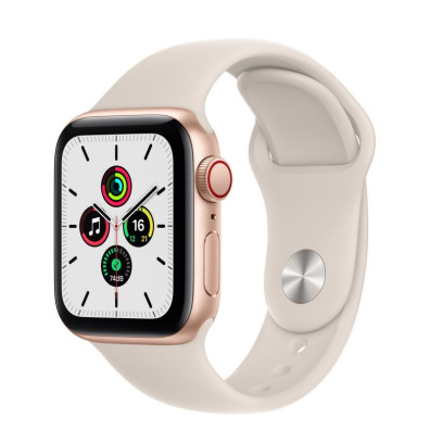 Apple Watch SE 2021 GPS/Cellulaire 40mm Aluminio Oro Correa Deportiva Beige