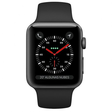 Apple Watch Série 3, GPS   Cellular 42mm en Aluminium Noir