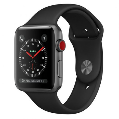 Apple Watch Série 3, GPS   Cellular 42mm en Aluminium Noir