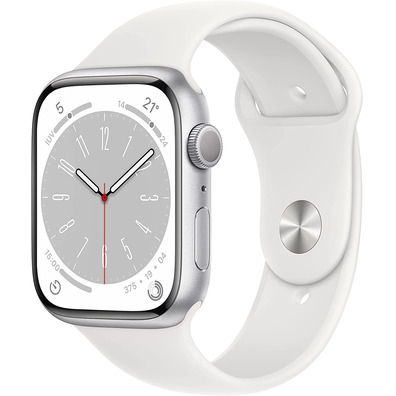 Apple Watch Series 8 GPS 45mm Plata / Correa Blanco