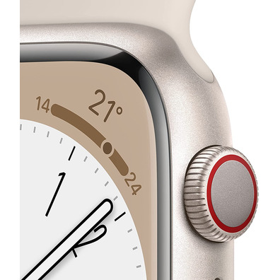 Apple Watch Series 8 GPS/Cellulaire 41mm Blanco Estrella
