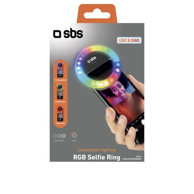 Aro Multicolor Régulable Luz LED Selfie SBS