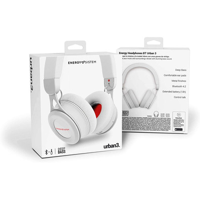 Auriculares BT 4.2 Énergie Sistem Urbain 3 Blanc