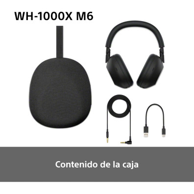 Écouteurs sans fil Bluetooth Sony WH-1000XM6 - Annulation du bruit - Noir