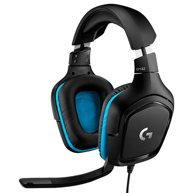 Logitech Auriculaires G432 7.1 avec Microphone USB/Jack 3.5 Noir