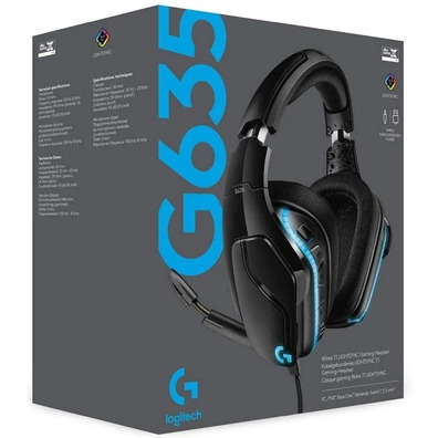 Auriculares Logitech G635 USB/Jack 3.5 Negros