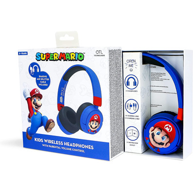 Auriculares OTL Wireless Bluetooth Headphone Super Mario Azul