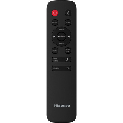 Barra de Sonido Bluetooth Hisense HS218 200W 2.1 Negra
