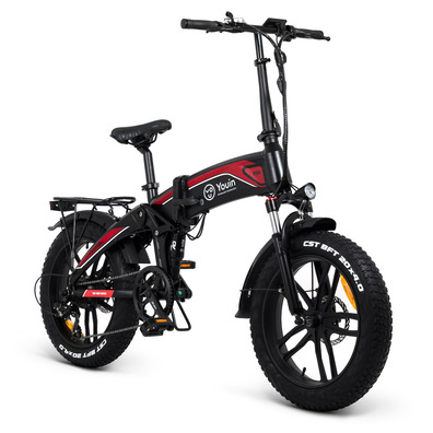 Bicicleta Eléctrica Todoterreno Youin You-Ride Dakar Negro / Rojo