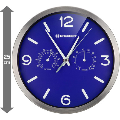 Bresser DCF 25 cm Reloj Termohigrómetro Mytime Azul