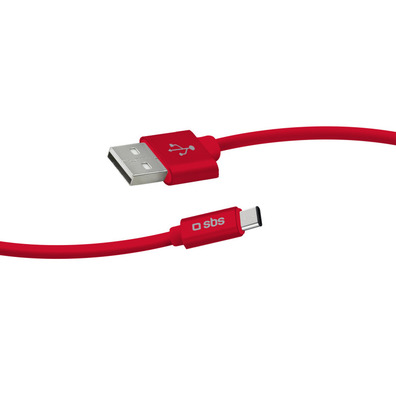 Câble de données et de chargement Type C, Collection Polo SBS Rouge
