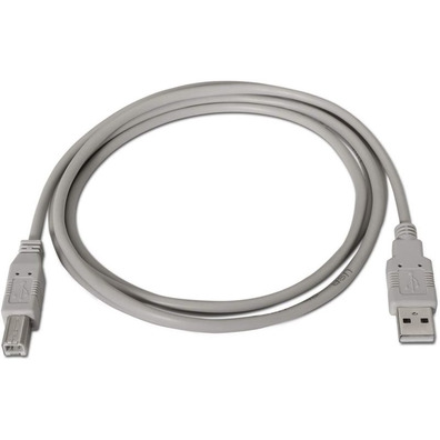 Cable Impresora USB (A) M 2.0 a USB (B) M Aisens 1M Gris