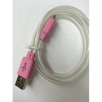 Luminous charge/sync cable for Galaxy Note 3 Rose