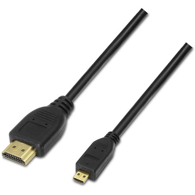 Cable Micro HDMI (D) M a HDMI (A) M Aisens 1.8M Negro