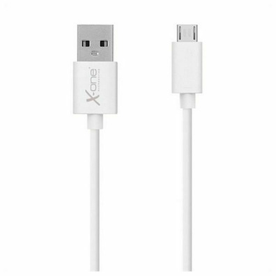 Cable plat Micro USB X-One Blanc