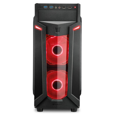 Caja ATX Sharkoon VG6-W RGB ATX/MicroATX/Mini-ITX Roja