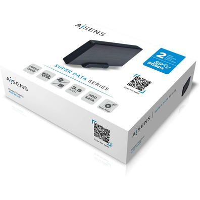 Caja Externa 3.5''USB 3.1 AISENS Aluminio Negro