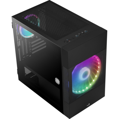 Caja Micro ATX Aerocool Cube Atomic Black