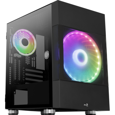 Caja Micro ATX Aerocool Cube Atomic Black