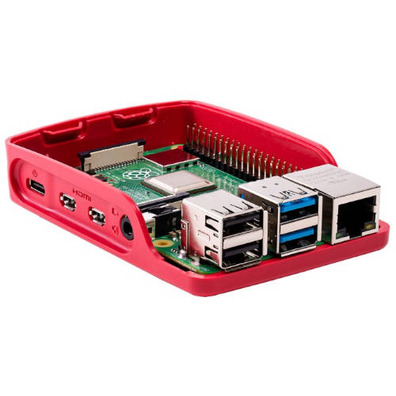 Boîte Officiel de Raspberry Pi 4 Rouge/Blanc