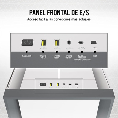 Caja Semitorre Corsair 5000D Verre trempé Blanc