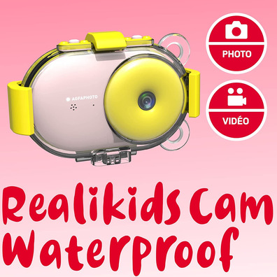 Cámara Digital Deportiva AgfaPhoto Realikids Cam Waterproof Rosa