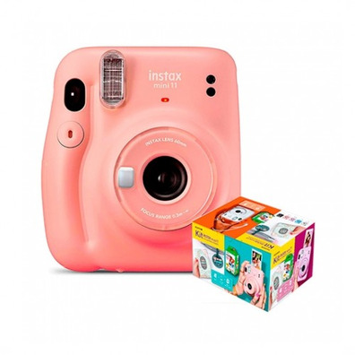 Cámara Fujifilm Instax Mini 11 Rosa Kit M. Wonderful