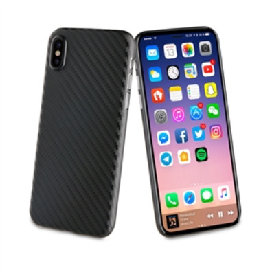 Boîtier en fibre de carbone noir "édition spéciale" iphone X muvit