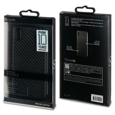 Boîtier en fibre de carbone noir "édition spéciale" iphone X muvit