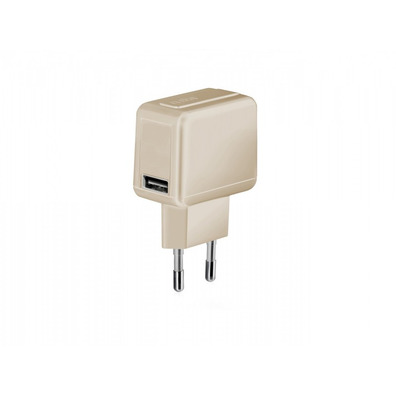 Chargeur de voyage Gold Collection avec port USB 1 mAh Or